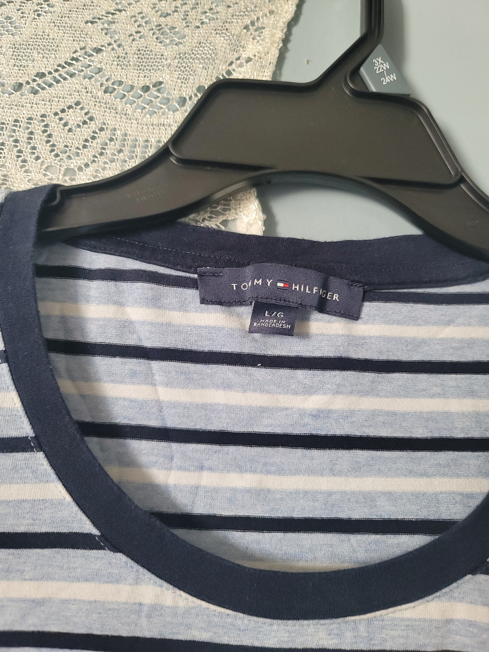 Tommy Hilfiger White and Navy Striped Dress - Picture 6 of 6